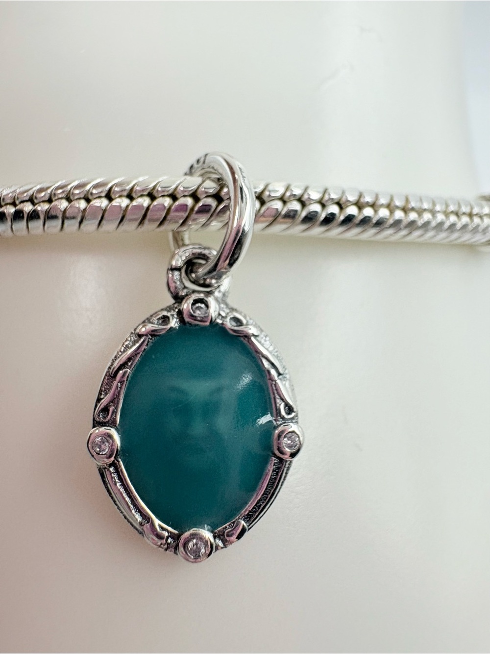 Pandora Disney Snow White Magic Mirror dangle charm with color-changing enamel